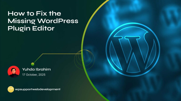 How to Fix the Missing WordPress Plugin Editor - WPS