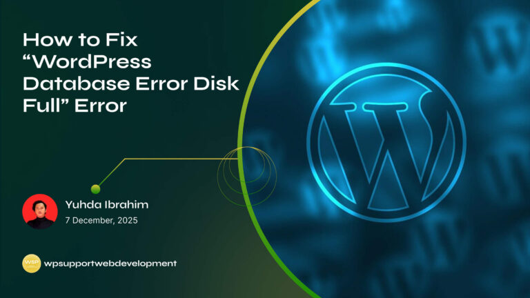 How to Fix “WordPress Database Error Disk Full” Error - WPS