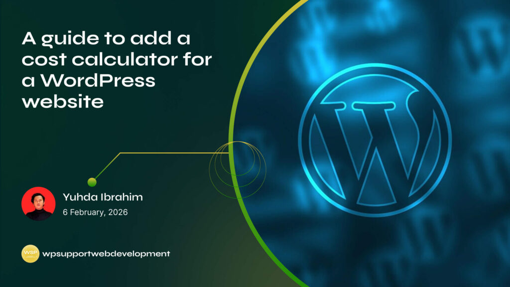 A guide to add a cost calculator for a WordPress website