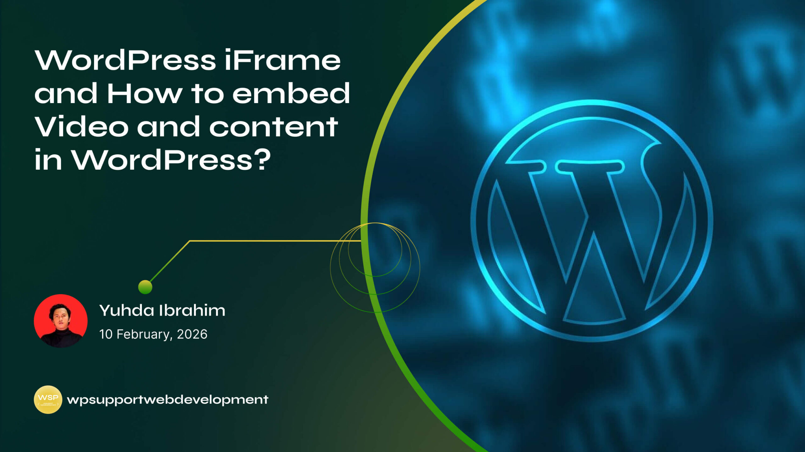 WordPress iFrame and How to embed Video and content in WordPress? - WSP WP